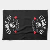 Ellebogen omhoog! keukenhanddoek (Horizontaal)