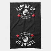 Ellebogen omhoog! keukenhanddoek (Verticaal)