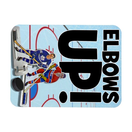 Ellebogen omhoog! magneet (Horizontaal)