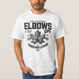 Ellebogen omhoog! Over de Boards Canadese Hockey C T-shirt