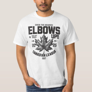 Ellebogen omhoog! Over de Boards Canadese Hockey C T-shirt