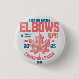 Ellebogen omhoog! Over de Boards Canadian League H Ronde Button 3,2 Cm