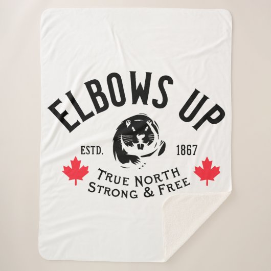 Ellebogen omhoog! Sherpa Deken (Voorkant)