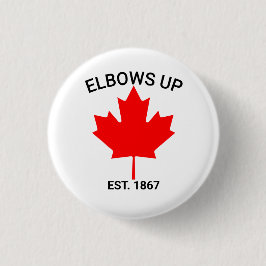 Ellebogen omhoog Shirt | Canada Strong | Steun Can Ronde Button 3,2 Cm