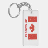 Ellebogen omhoog sleutelhanger (Voorkant Links)