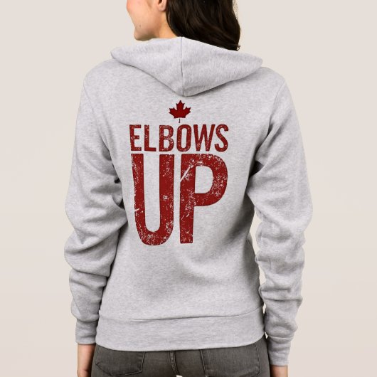 Ellebogen omhoog - sterk voor Canada Hoodie (Achterkant)