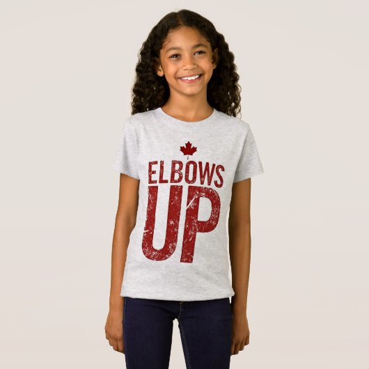Ellebogen omhoog - sterk voor Canada T-shirt (Voorkant volledig)