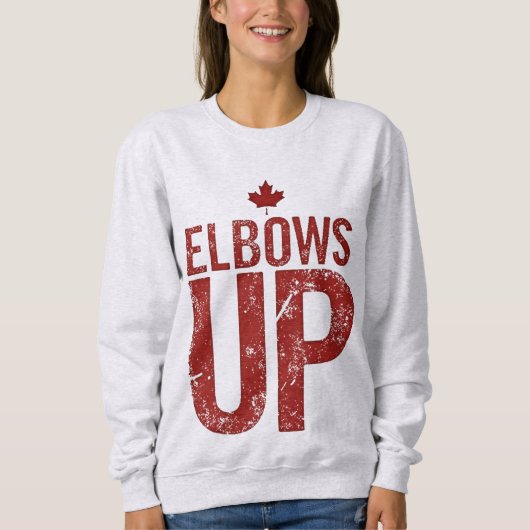 Ellebogen omhoog - sterk voor Canada Trui (Voorkant)