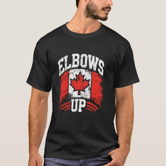 Ellebogen Omhoog T-shirt (Voorkant)