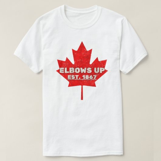 Ellebogen omhoog  t-shirt (Design voorkant)