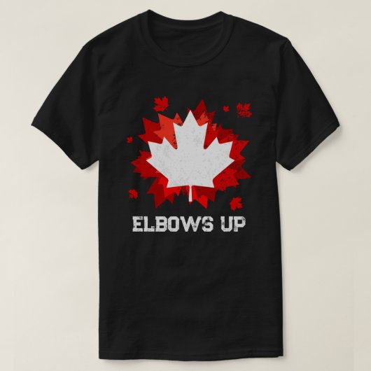 Ellebogen omhoog t-shirt (Design voorkant)