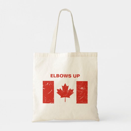 Ellebogen omhoog tote bag (Achterkant)