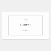 Ellebogen Pasta Etiket Sticker (Voorkant)