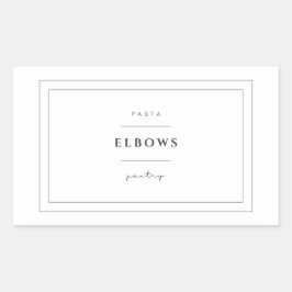 Ellebogen Pasta Etiket Sticker