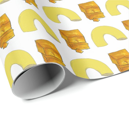 Elleboog Macaroni Cheddar Mac en Kaasvoeding Cadeaupapier (Rol Hoek)