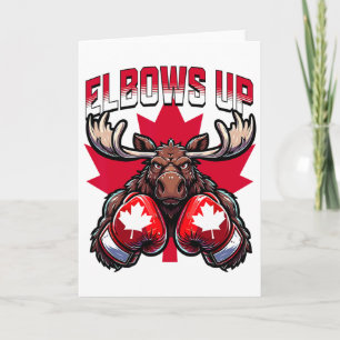 Elleboog Omhoog Canada Boksen Eland Esdoornblad Ca Kaart
