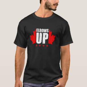 Elleboog Omhoog Canada Gratis Trots Canadese Retro T-shirt