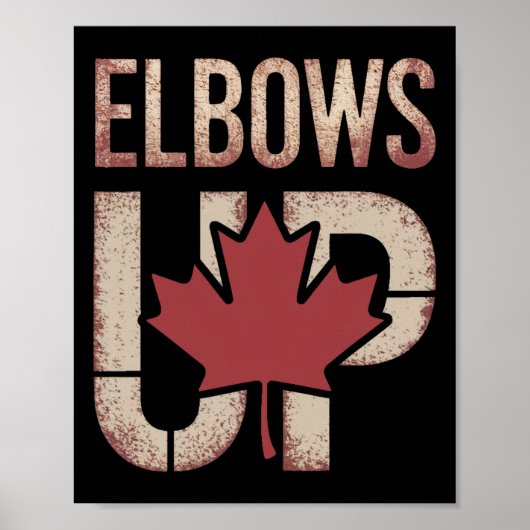 Elleboog Omhoog Canada Meme Poster (Voorkant)