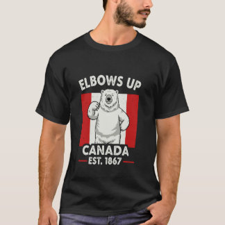 Elleboog Omhoog Canada Opgericht 1867 Beer Canades T-shirt