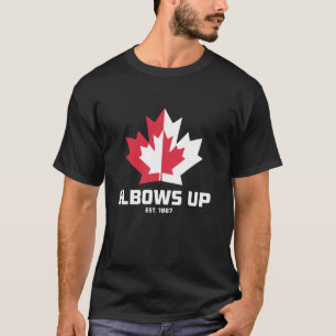 Elleboog Omhoog Canada Opgericht 1867 Trots Canade T-shirt