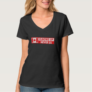 Elleboog Omhoog Canada Sterk en Vrij Trots Canades T-shirt