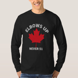 Elleboog Omhoog Canada Sterk en Vrij Trots Canades T-shirt