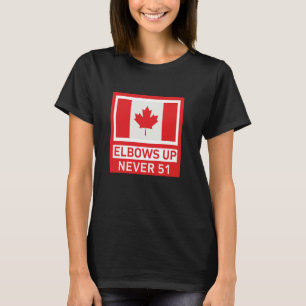 Elleboog Omhoog Canada Sterk en Vrij Trots Canades T-shirt