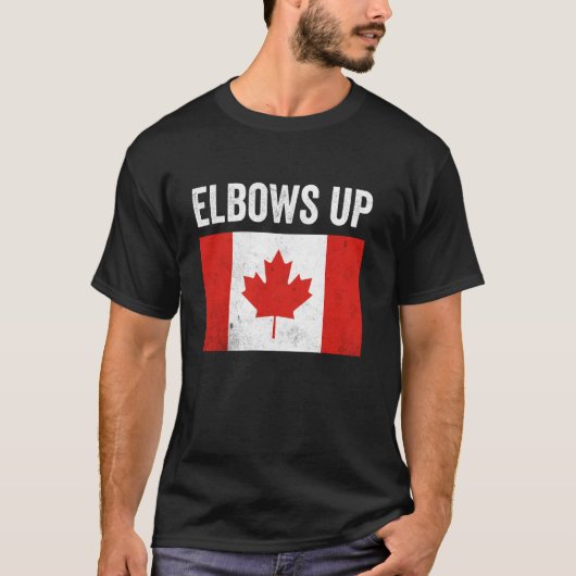 Elleboog Omhoog Canada T-shirt (Voorkant)