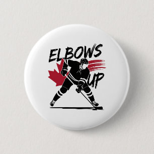 Elleboog Omhoog Canada True North Sterk Gratis Hoc Ronde Button 5,7 Cm