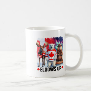 Elleboog omhoog Canada vlag hockey grappige bever Koffiemok