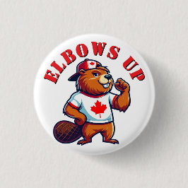 Elleboog Omhoog Canadese Bever Ronde Button 3,2 Cm