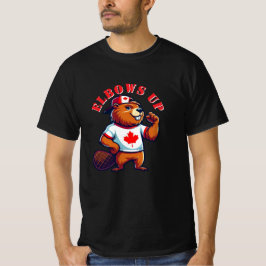 Elleboog Omhoog Canadese Bever T-shirt