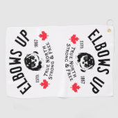 Elleboog Omhoog! Golf Handdoek (Horizontaal)