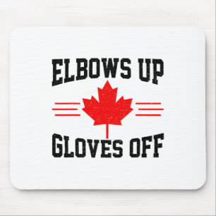 Elleboog Omhoog Handschoenen Uit Canada Vlag Hocke Muismat