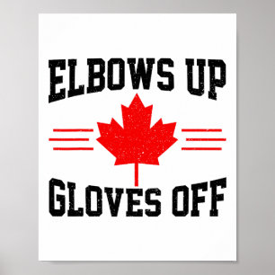 Elleboog Omhoog Handschoenen Uit Canada Vlag Hocke Poster