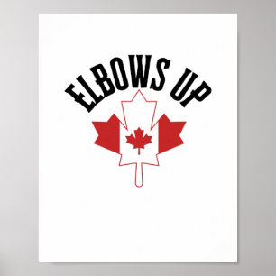 Elleboog omhoog sticker1 poster