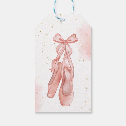 Ellegant Ballet roze Dank u Cadeaulabel (Achterkant)