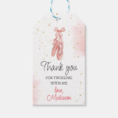 Ellegant Ballet roze Dank u Cadeaulabel (Voorkant)