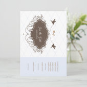 Ellegant behalve de date bruiloft uitnodiging (Staand voorkant)