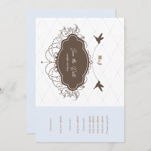 Ellegant behalve de date bruiloft uitnodiging (Voorkant / Achterkant)