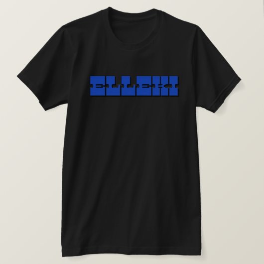 Elleki Bold (blauw/zwart) T-shirt (Design voorkant)