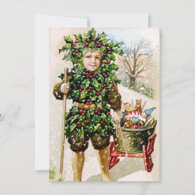 Ellen Clapsaddle: Holly Boy met speelgoed (Voorkant)