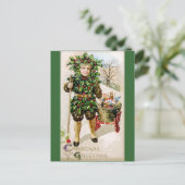 Ellen Clapsaddle: Holly Boy met speelgoed Briefkaart (Staand voorkant)