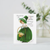 Ellen Clapsaddle's St. Patrick's Day Girl Briefkaart (Staand voorkant)