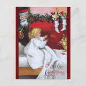 Ellen H. Clapsaddle: De kerstman aan het kijken Feestdagenkaart (Voorkant)