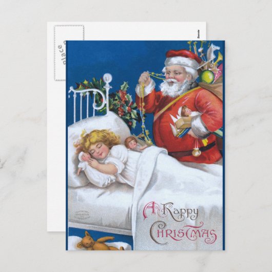 Ellen H. Clapsaddle: De kerstman is er Feestdagenkaart (Voorkant / Achterkant)