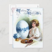 Ellen H. Clapsaddle: Easter Egg 3 Feestdagenkaart (Voorkant / Achterkant)