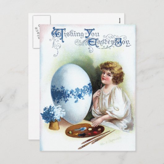 Ellen H. Clapsaddle: Easter Egg 3 Feestdagenkaart (Voorkant / Achterkant)