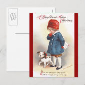 Ellen H. Clapsaddle: Een brief aan Kerstman Feestdagenkaart (Voorkant / Achterkant)