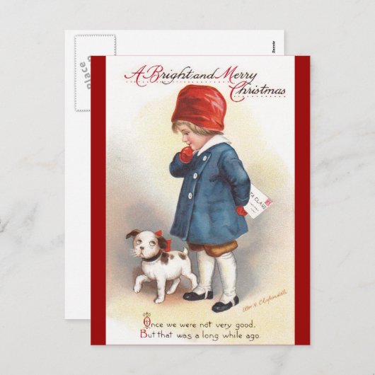 Ellen H. Clapsaddle: Een brief aan Kerstman Feestdagenkaart (Voorkant / Achterkant)